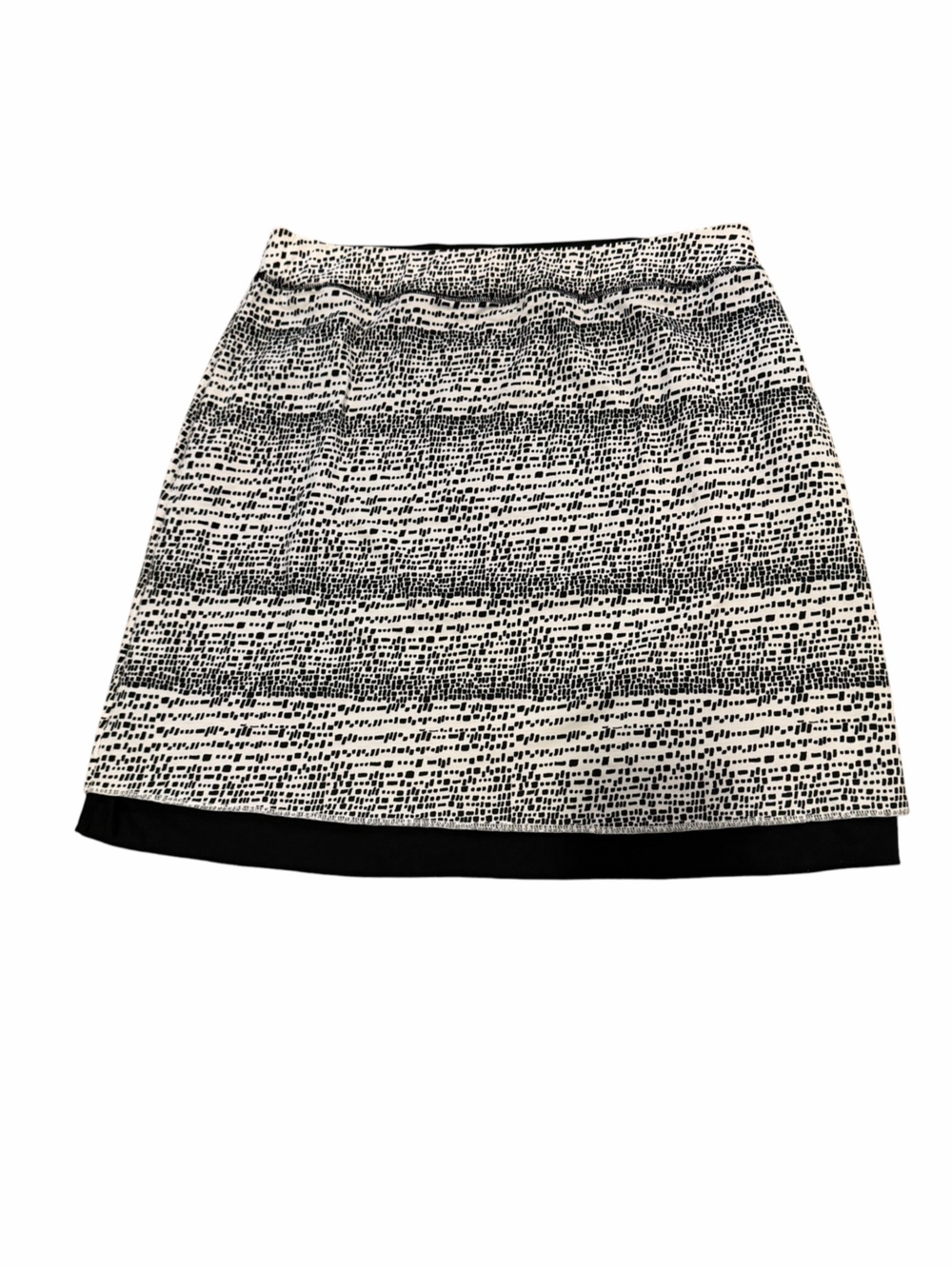 Ex Officio reversible Black and White Patterned A-Line Skirt